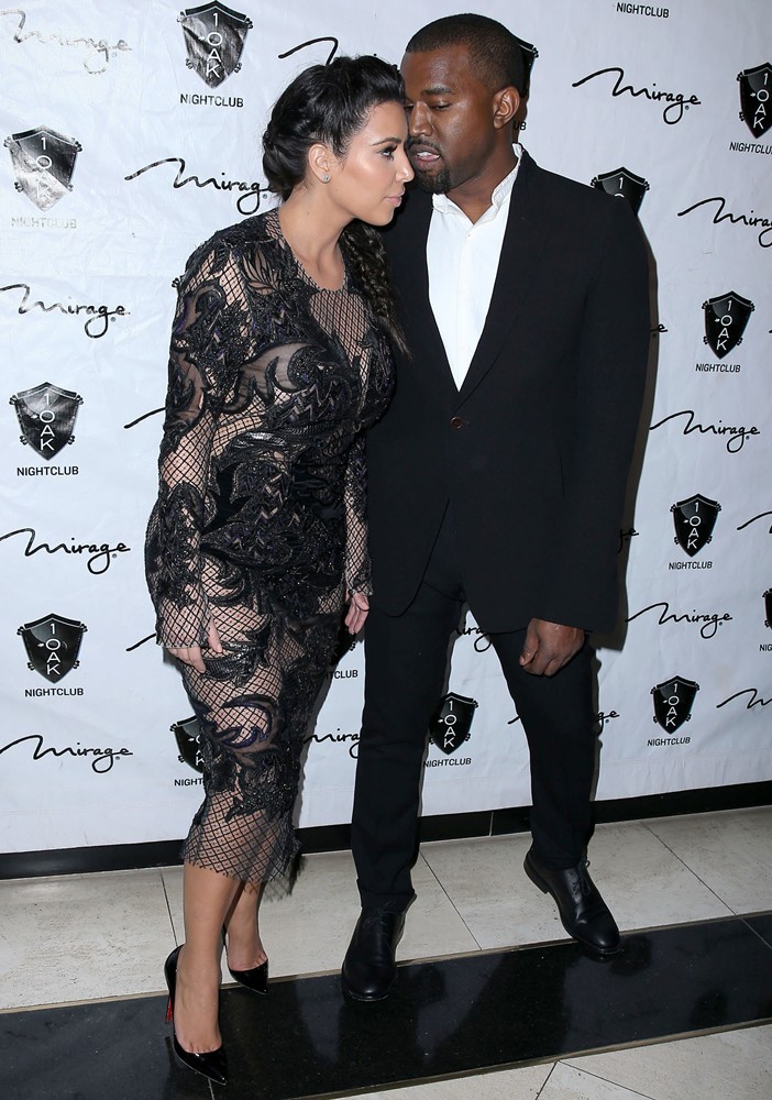 Kim Kardashian;Kanye West;<br>1 Oak Nightclub New Year's Eve Party
