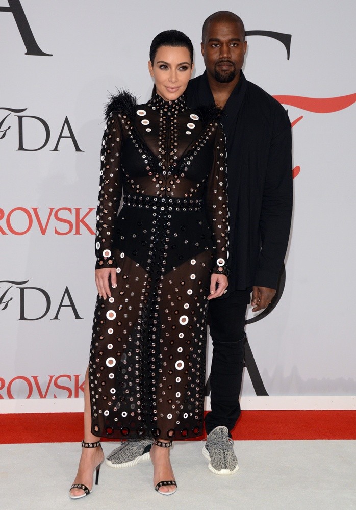 Kim Kardashian;Kanye West;<br>2015 CFDA Fashion Awards - Arrivals