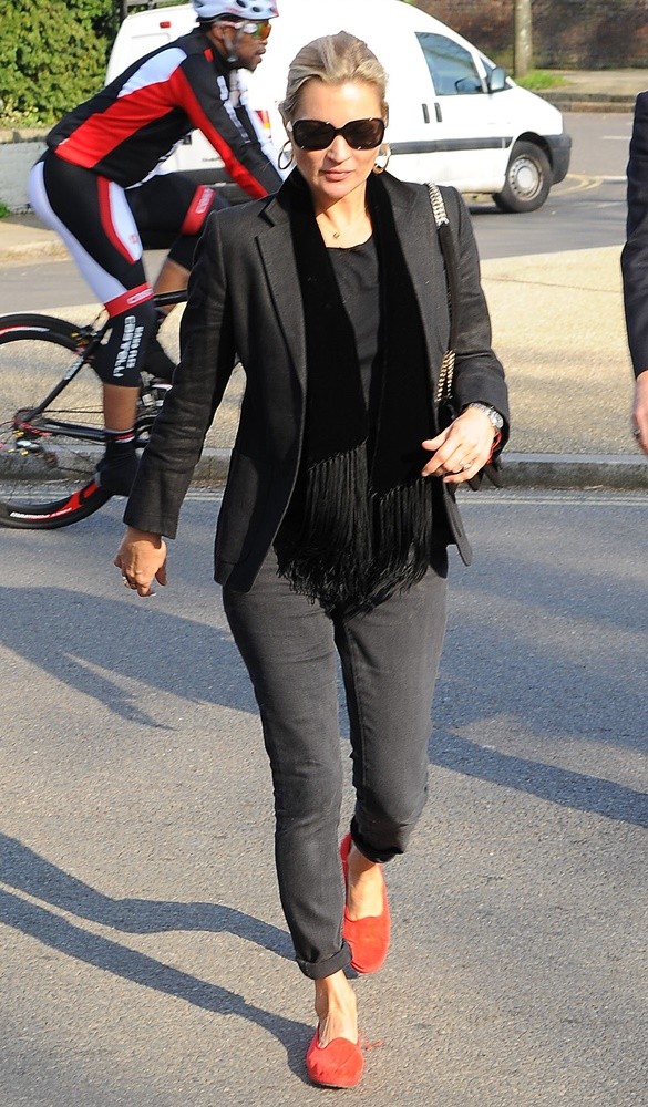 Kate Moss Seen Out with Friends in North London