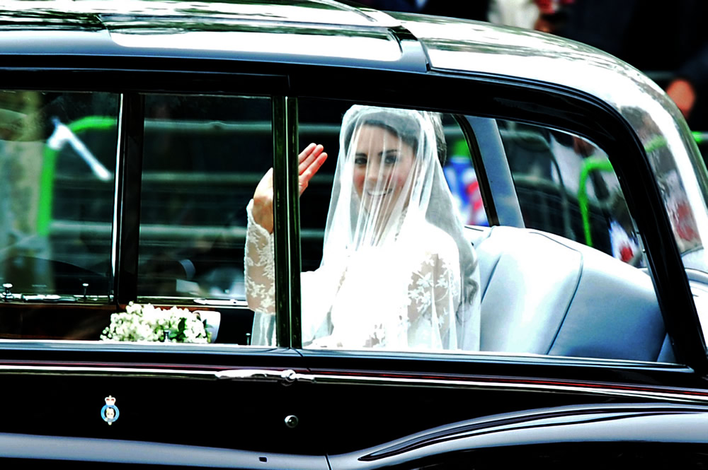 Kate Middleton;<br>Catherine Middleton arriving with her father Michael Middleton