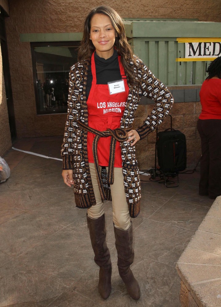 Keisha Nash;<br>75th Anniversary of The Los Angeles Mission Serving Thanksgiving Dinner to The Homeless