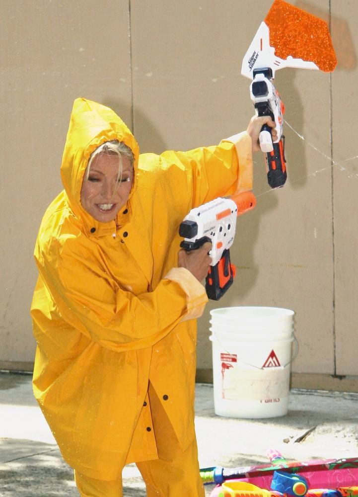 Kelly Ripa;<br>Taping Water Toys Segment Outside ABC Studios Live with Regis and Kelly Show