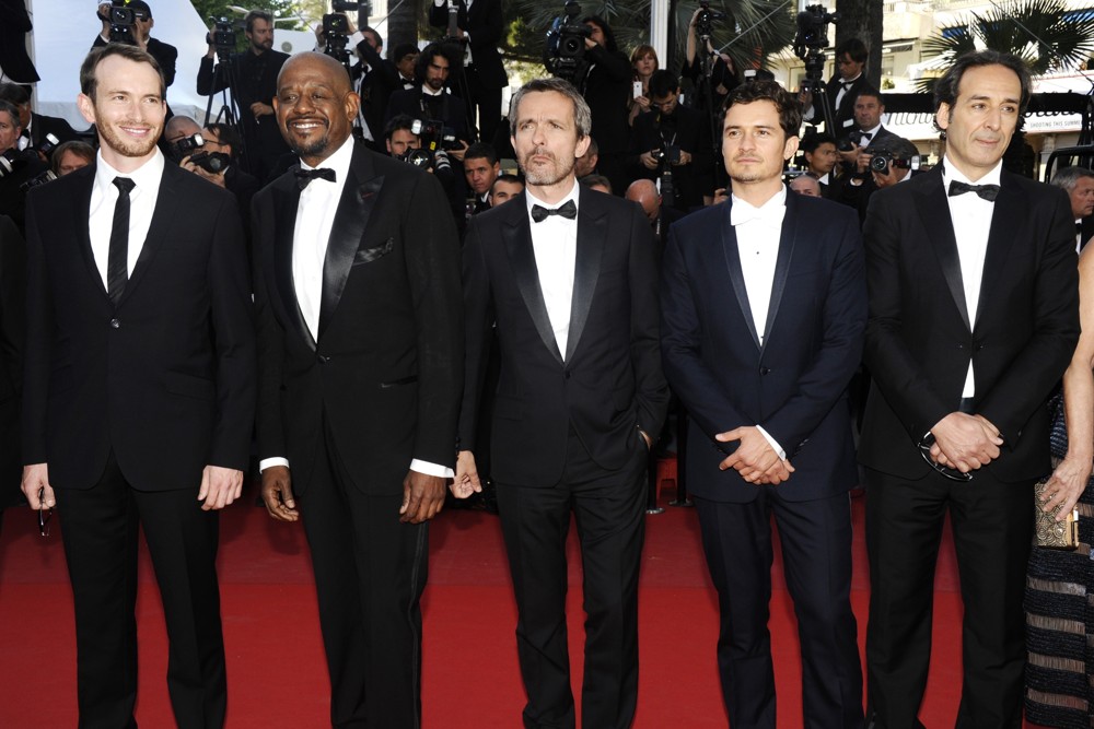 Conrad Kemp;Forest Whitaker;Jerome Salle;Orlando Bloom;Alexandre Desplat;<br>66th Cannes Film Festival - Zulu - Premiere