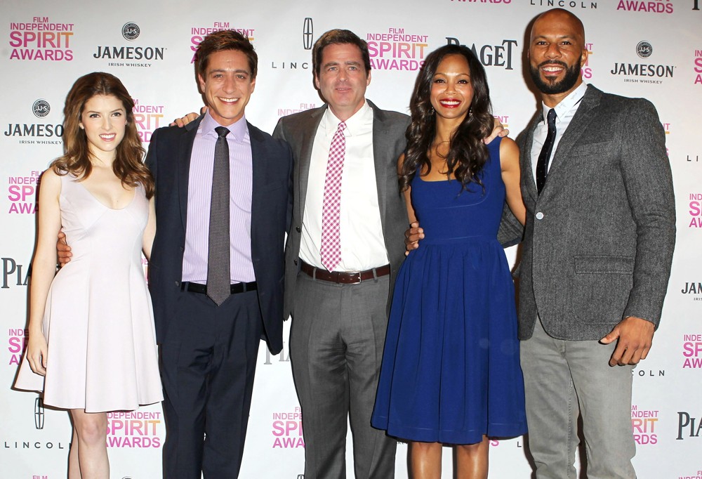 Anna Kendrick;Sean McManus;Josh Welsh;Zoe Saldana;Common;<br>2013 Independent Spirit Awards Nominations Ceremony