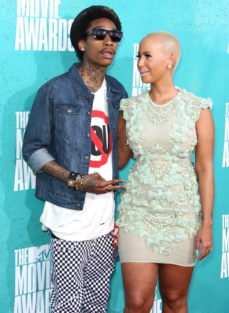 Wiz Khalifa;Amber Rose;<br>2012 MTV Movie Awards - Arrivals