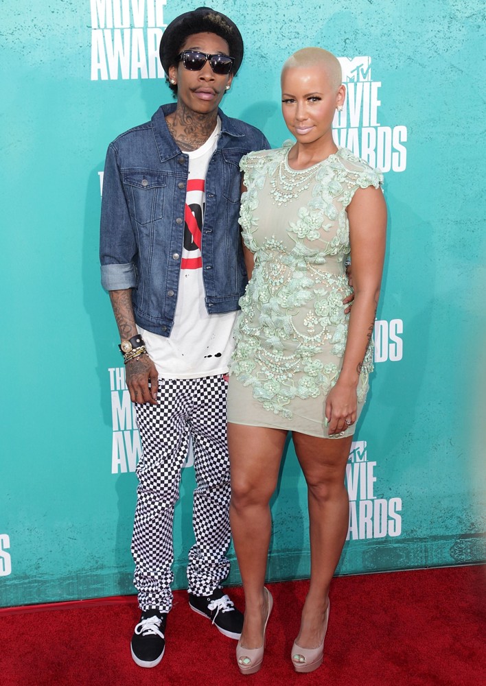 Wiz Khalifa;Amber Rose;<br>2012 MTV Movie Awards - Arrivals