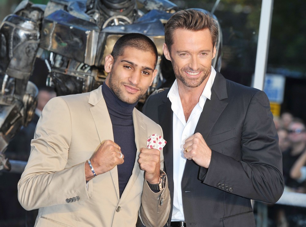 Amir Khan;Hugh Jackman;<br>Real Steel - UK Film Premiere - Arrivals