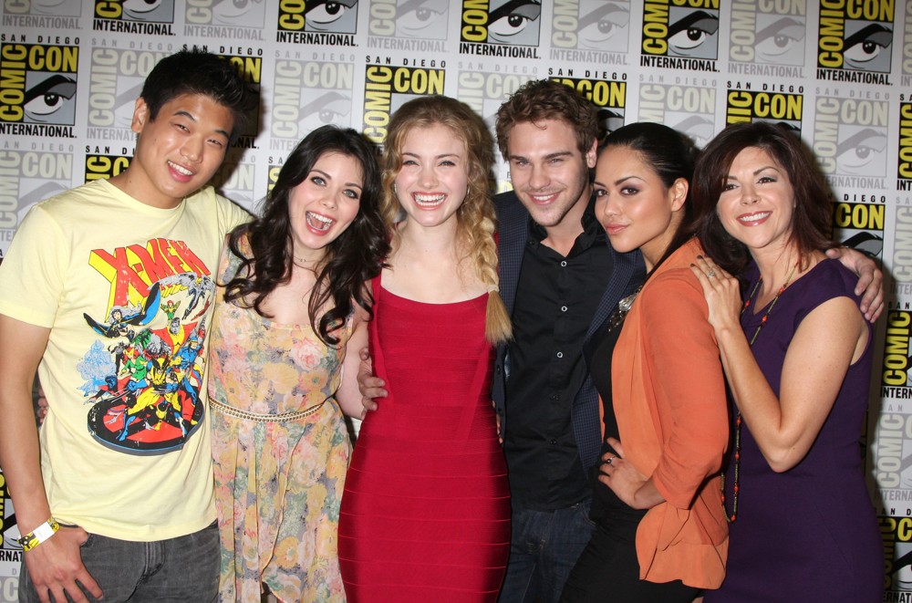 Lee Hong Ki;Grace Phipps;Skyler Samuels;Grey Damon;Alyssa Diaz;Amy Pietz;<br>2011 Comic Con Convention - Day 2 - The Nine Lives of Chloe King - Press Conference