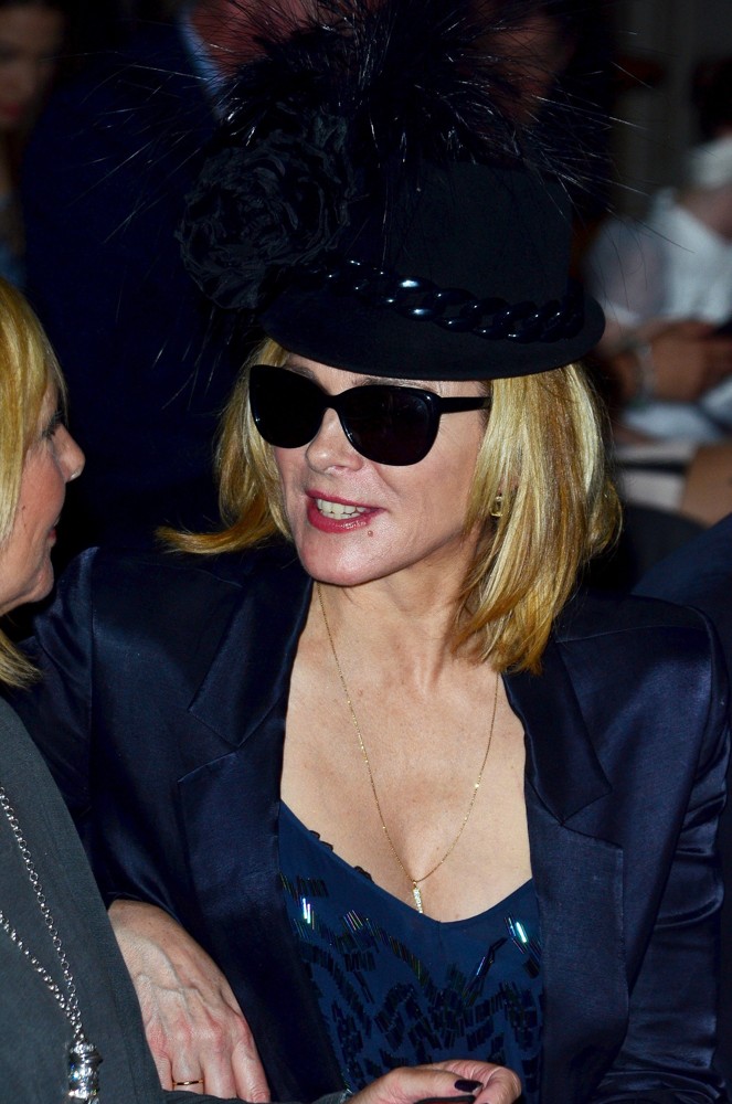 Kim Cattrall;<br>London Fashion Week Spring-Summer 2013 - Philip Treacy - Front Row
