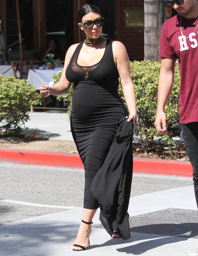 Kim Kardashian Stays Chic in A Black Dress