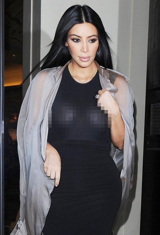 Kim Kardashian;<br>Kim Kardashian Leaves Her London Hotel