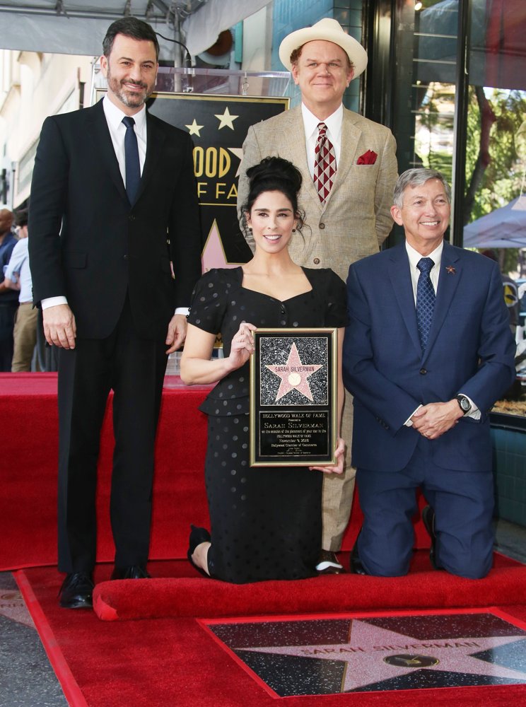 Jimmy Kimmel, Sarah Silverman, John C. Reilly, Leron Gubler<br>Sarah Silverman Is Honored with A Star on The Hollywood Walk of Fame