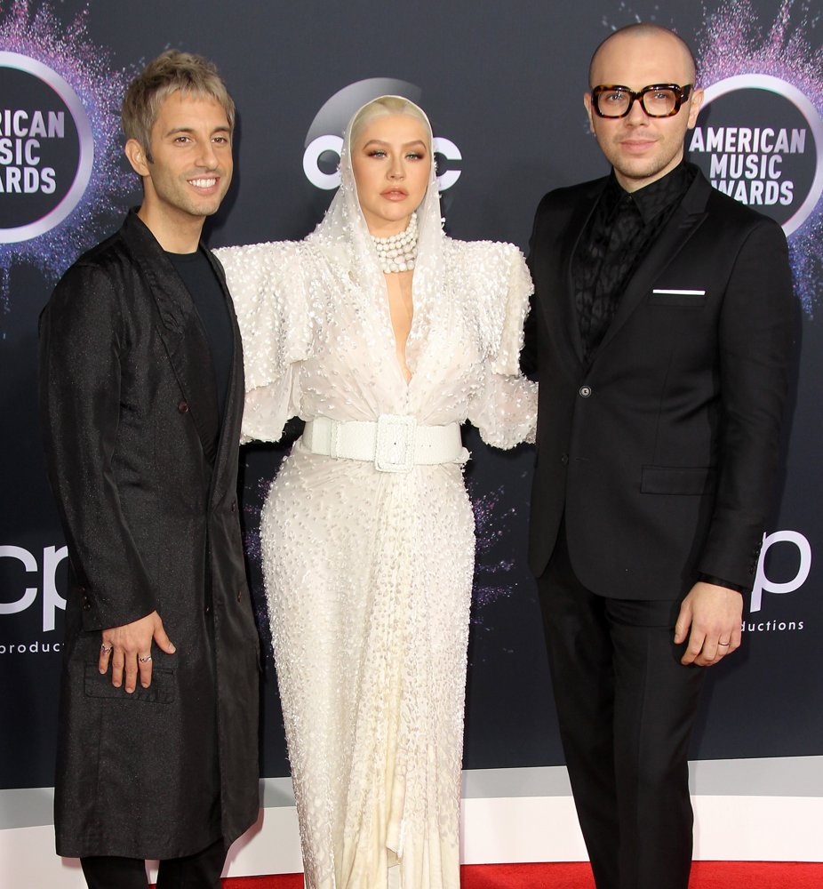 Chad King, Christina Aguilera, Ian Axel<br>American Music Awards 2019 - Arrivals