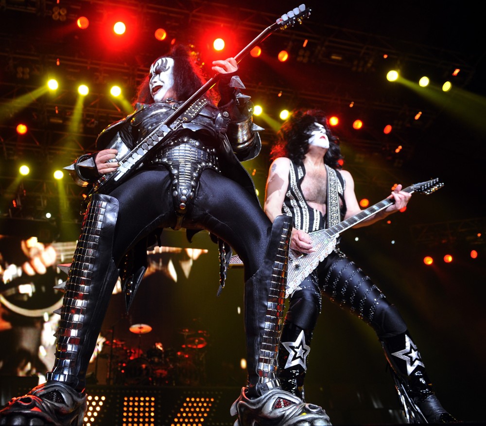 Gene Simmons;Paul Stanley;KISS;<br>KISS Performing at Wembley Arena
