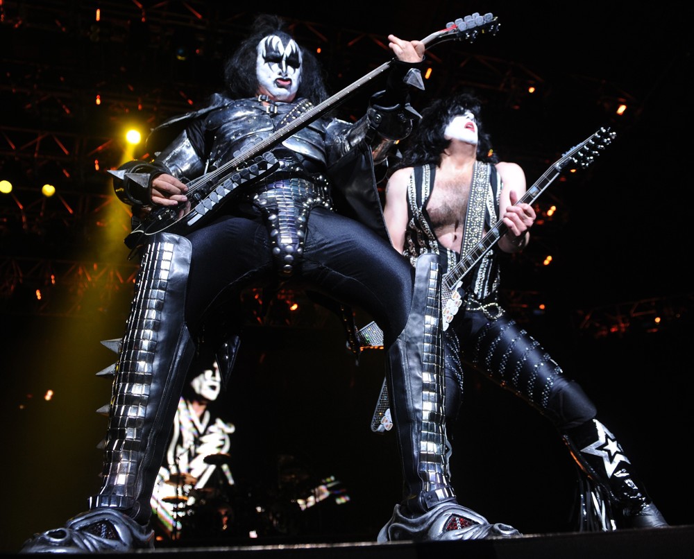 Gene Simmons;Paul Stanley;KISS;<br>KISS Performing at Wembley Arena