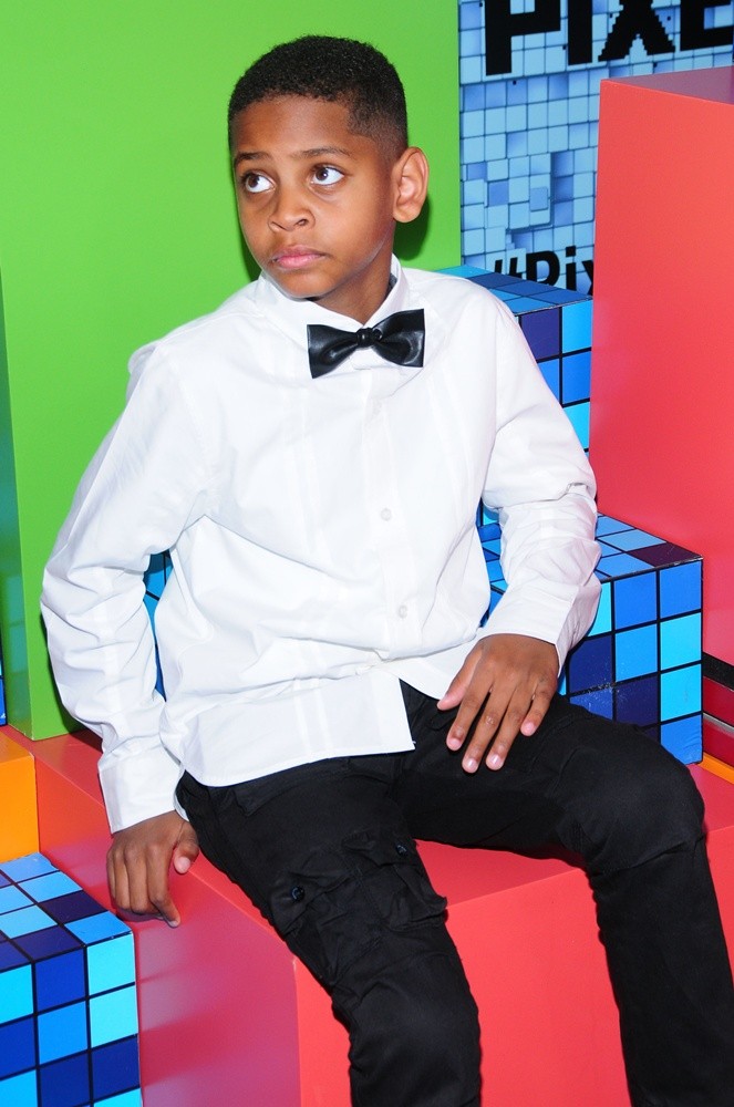 Kiyan Carmelo Anthony;<br>World Premiere of Pixels - Arrivals