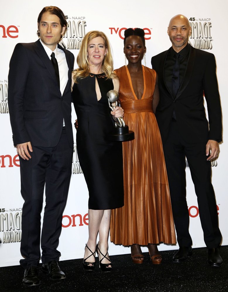 Jeremy Kleiner;Dede Gardner;Lupita Nyong'o;John Ridley;<br>45th NAACP Image Awards - Press Room