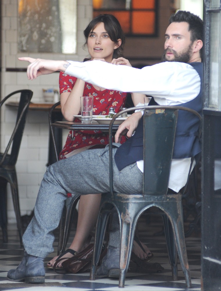 Keira Knightley;Adam Levine;<br>Can a Song Save Your Life? Filming on Location