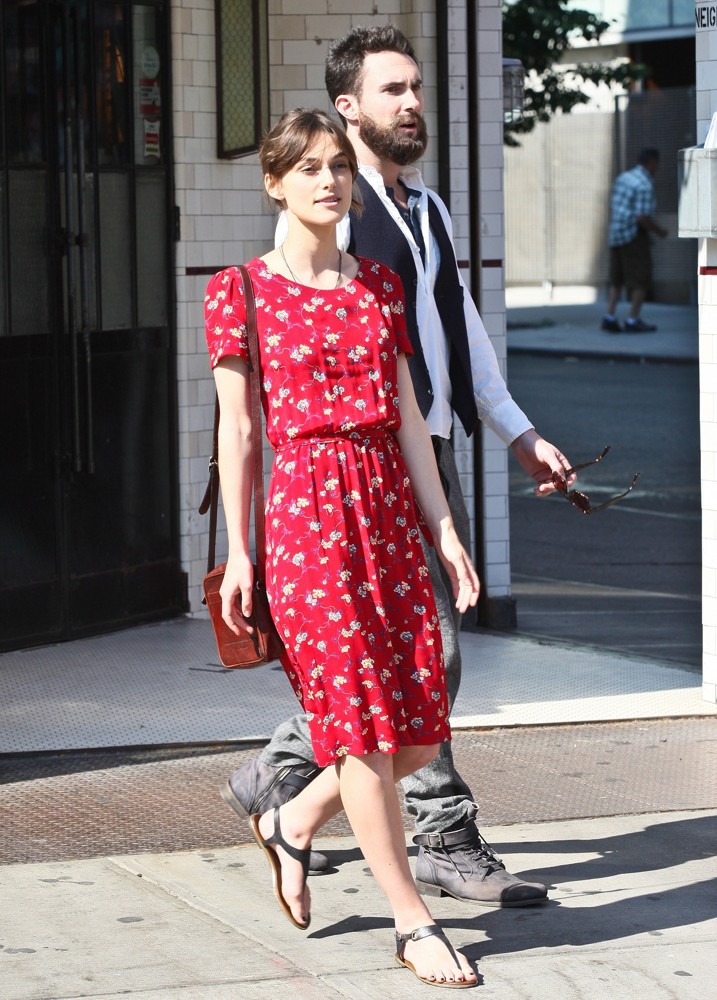 Keira Knightley;Adam Levine;<br>Can a Song Save Your Life? Filming on Location