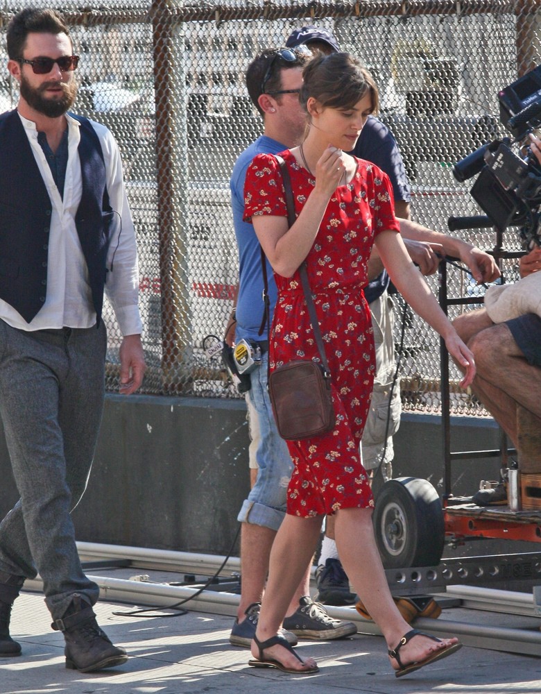 Keira Knightley;Adam Levine;<br>Can a Song Save Your Life? Filming on Location