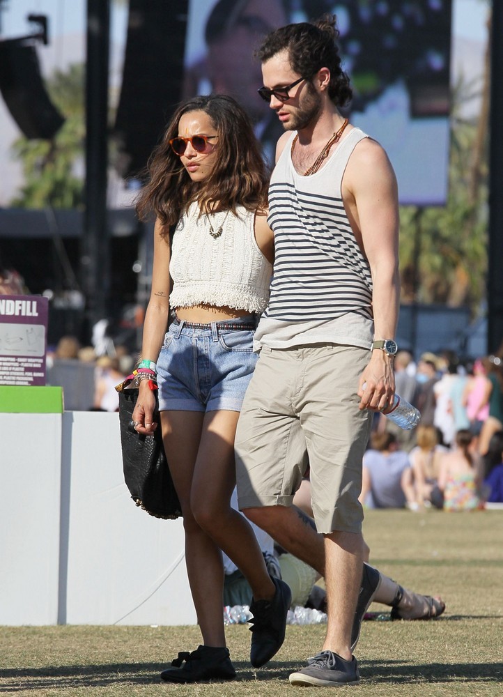Zoe Kravitz;Penn Badgley;<br>Celebrities at The 2012 Coachella Valley Music and Arts Festival - Week 2 Day 3