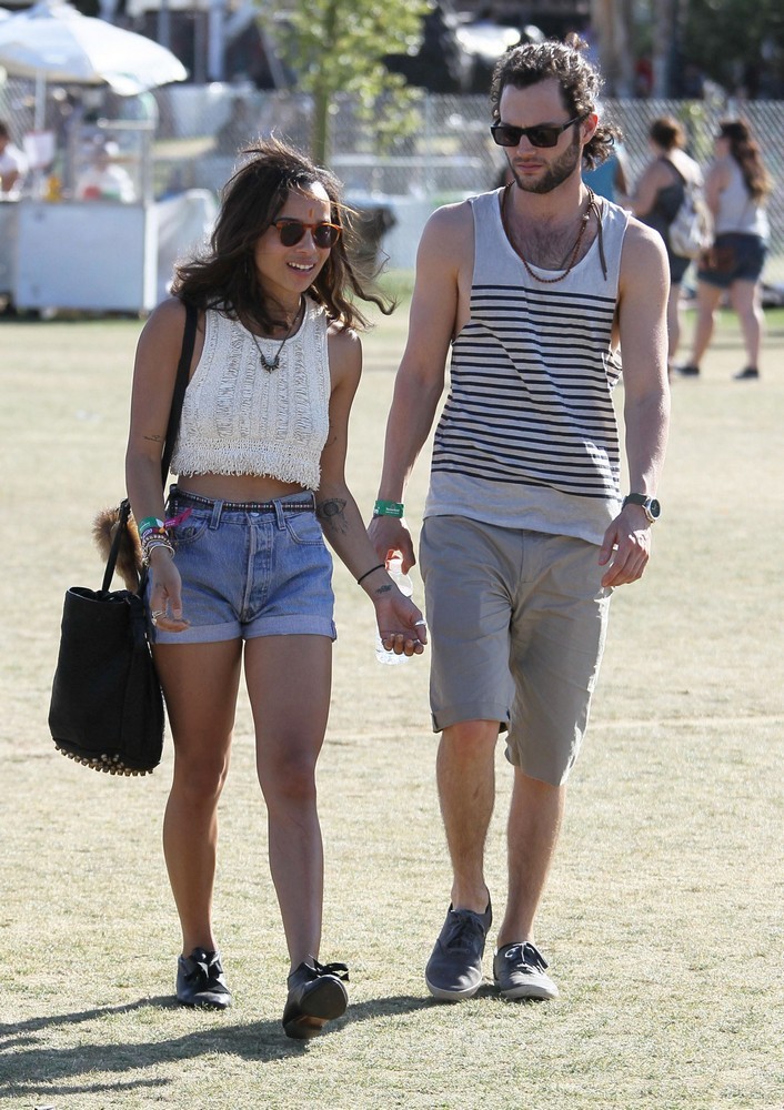Zoe Kravitz;Penn Badgley;<br>Celebrities at The 2012 Coachella Valley Music and Arts Festival - Week 2 Day 3