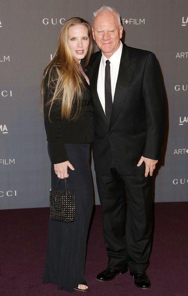 Kelley Kuhr;Malcolm McDowell;<br>LACMA 2012 Art + Film Gala - Arrivals