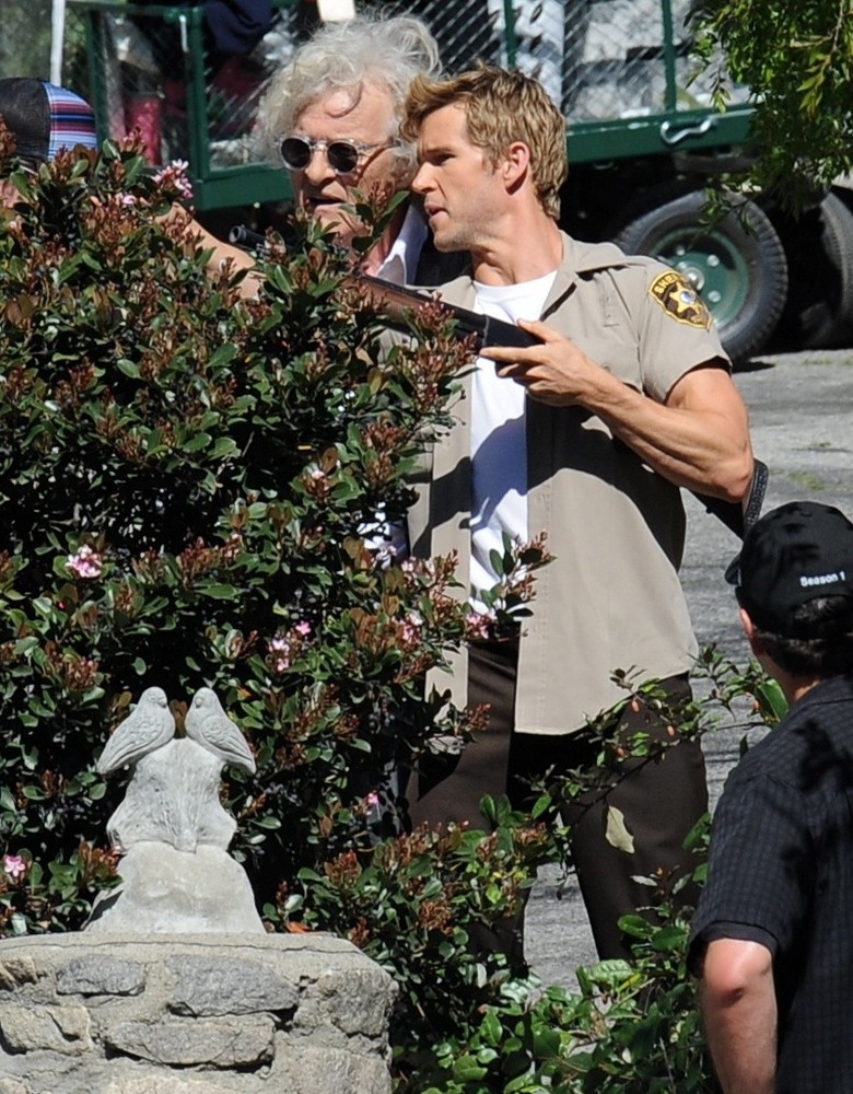 Ryan Kwanten;Rutger Hauer;<br>Actors on The Set of True Blood