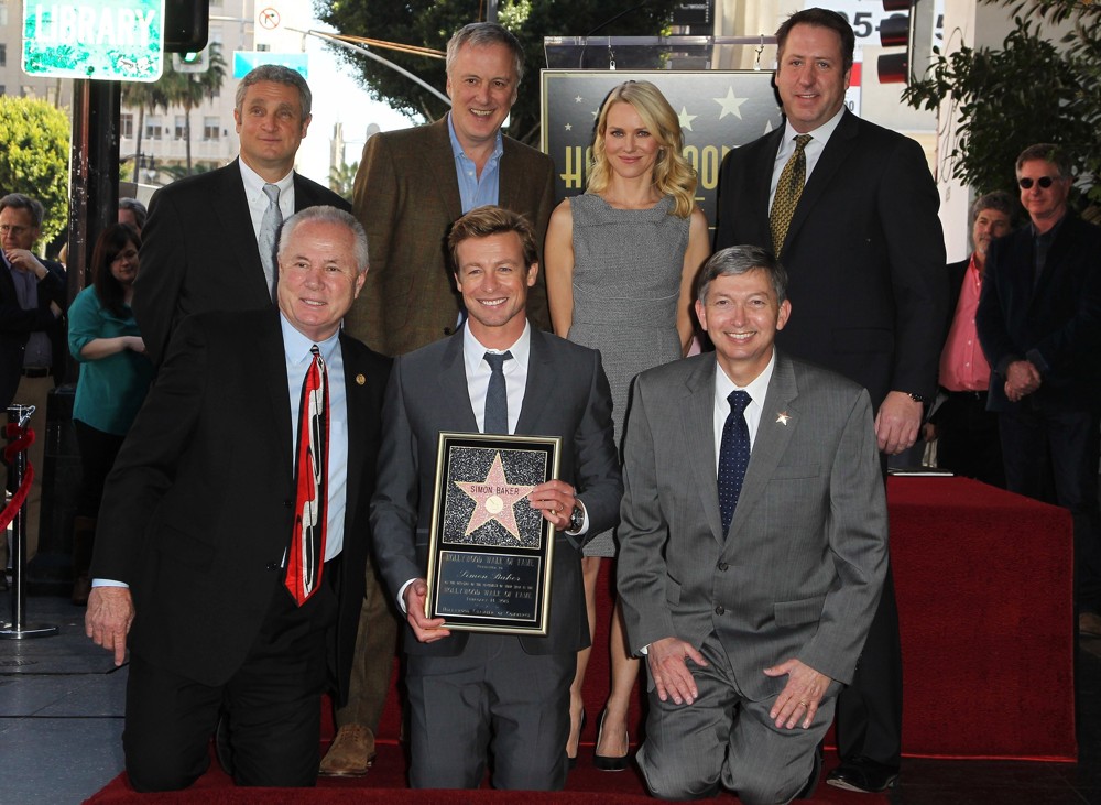 Tom LaBonge;Bruno Heller;Simon Baker;Naomi Watts;Leron Gubler;<br>Simon Baker Is Honoured with A Star on The Hollywood Walk of Fame