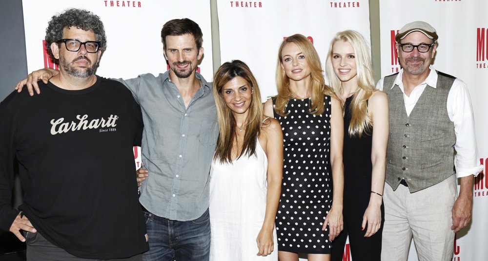 Neil LaBute;Frederick Weller;Callie Thorne;Heather Graham;Gia Crovatin;Terry Kinney;<br>Photocall for The MCC Theater Production of The Money Shot