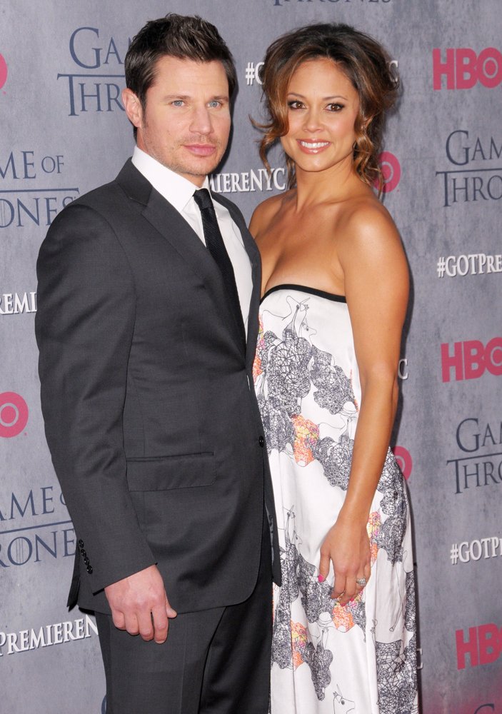 Nick Lachey;Vanessa Minnillo;<br>New York Premiere of The Fourth Season of Game of Thrones - Red Carpet Arrivals
