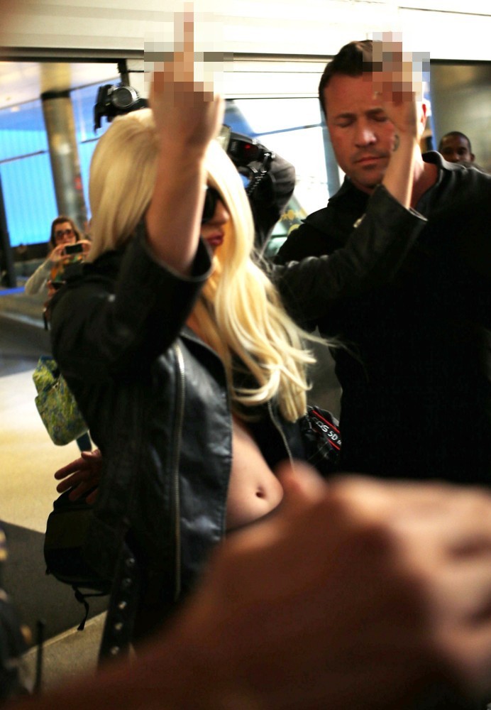Lady GaGa Arrives at LAX Airport