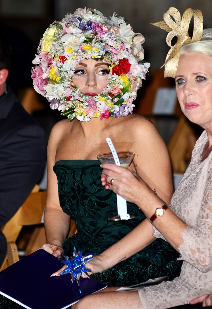 Lady GaGa;<br>London Fashion Week Spring-Summer 2013 - Philip Treacy - Front Row