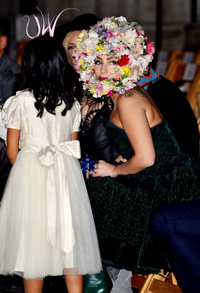 Lady GaGa;<br>London Fashion Week Spring-Summer 2013 - Philip Treacy - Front Row