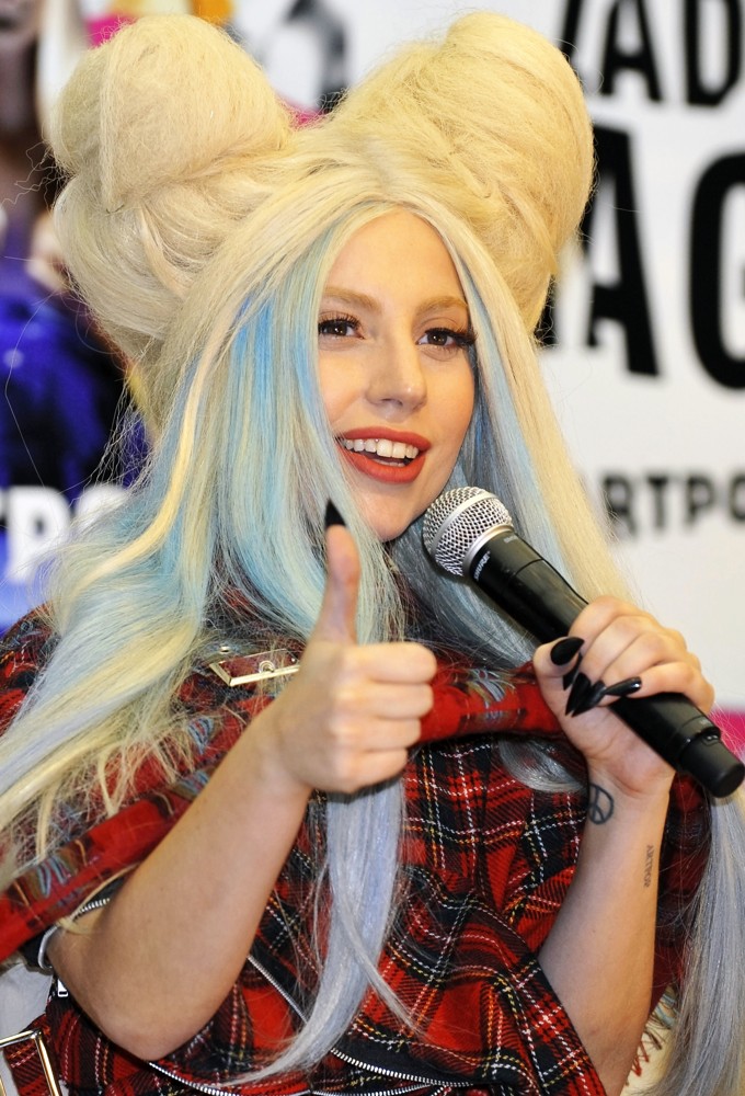 Lady GaGa;<br>Lady GaGa Attends A Press Conference for Her Album Artpop