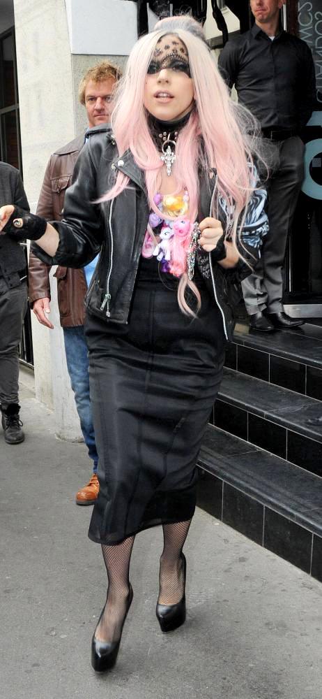 Lady GaGa;<br>Lady GaGa Outside Her Hotel, Wearing A My Little Pony Necklace