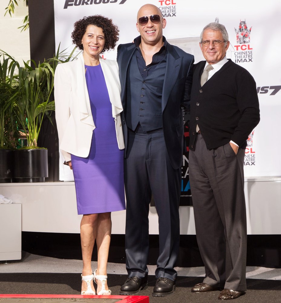Donna Langley;Vin Diesel;Ron Meyer;<br>Vin Diesel's Hand-Print and Foot-Print Ceremony