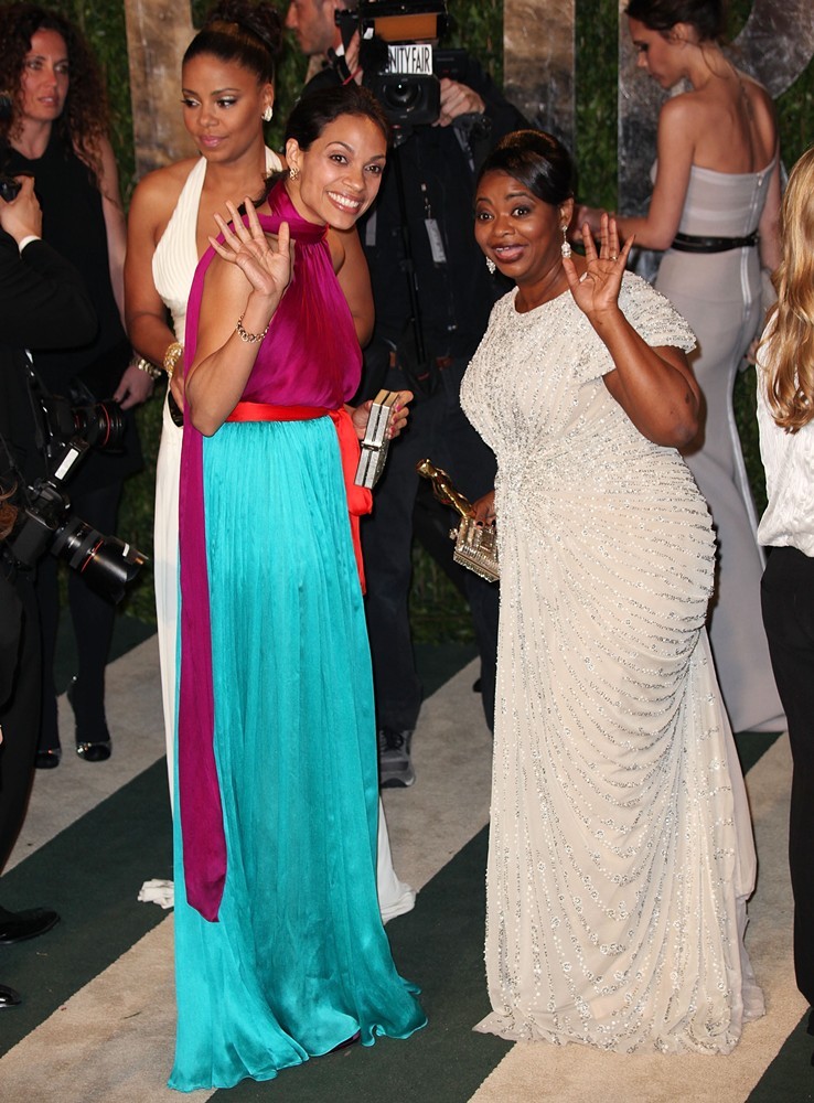 Sanaa Lathan;Rosario Dawson;Octavia Spencer;<br>2012 Vanity Fair Oscar Party - Arrivals