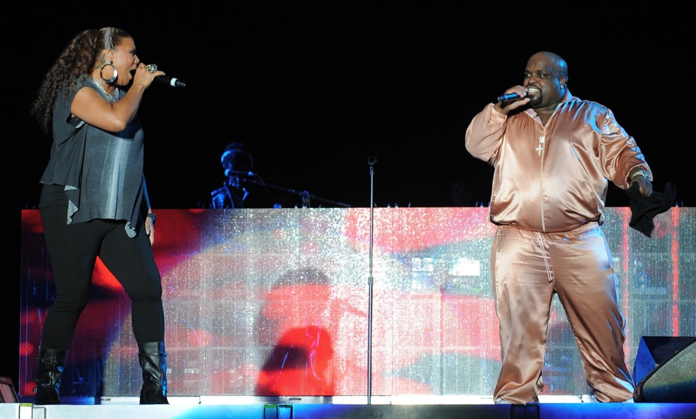 Queen Latifah;Cee-Lo;<br>Cee-Lo and Queen Latifah Perform During The Black Eyed Peas Final Concert of The Year