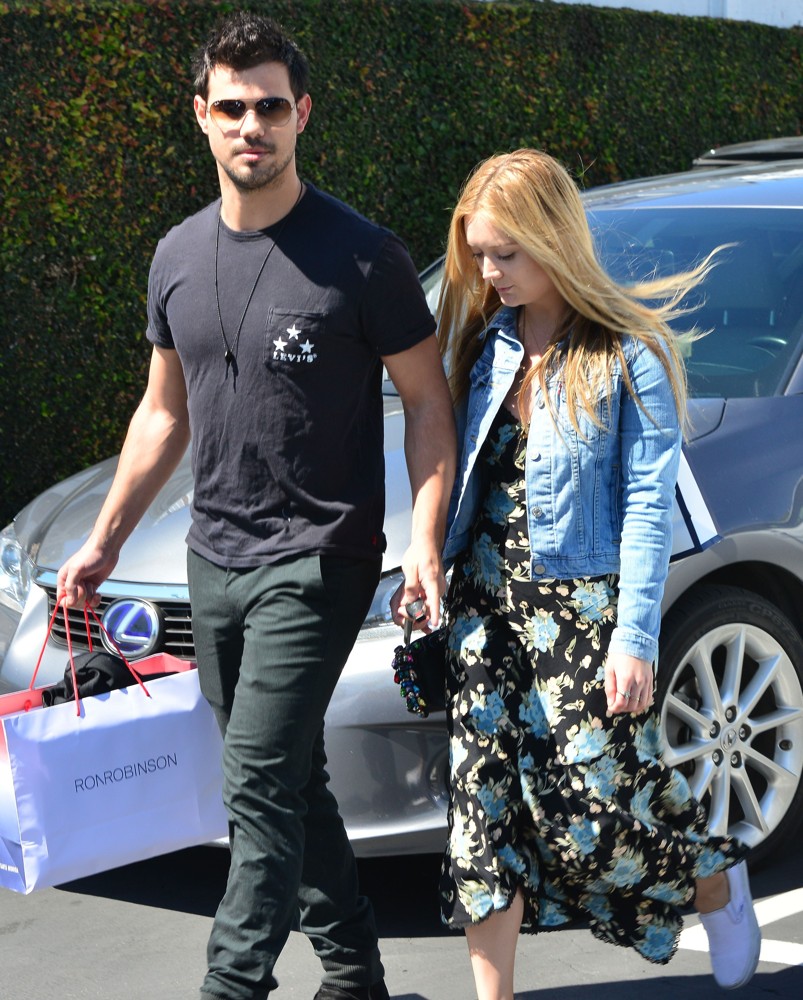 Taylor Lautner Shops at Fred Segal with Billie Lourd