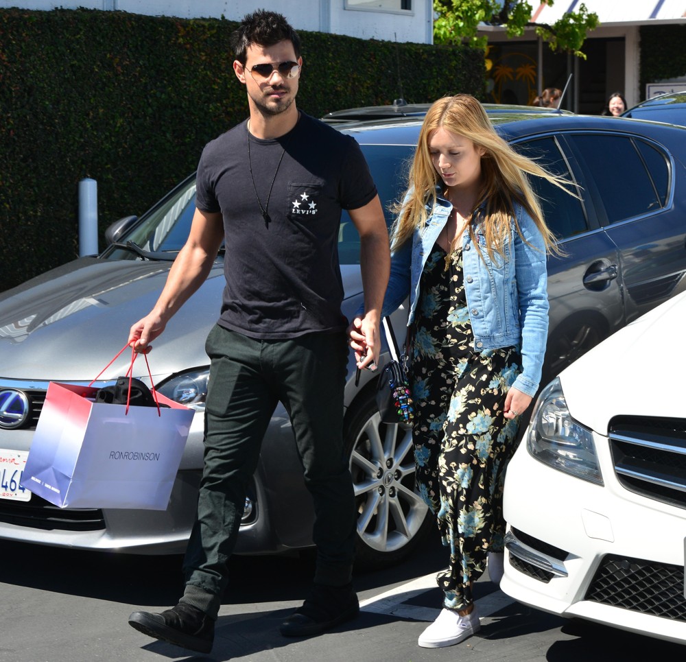 Taylor Lautner Shops at Fred Segal with Billie Lourd