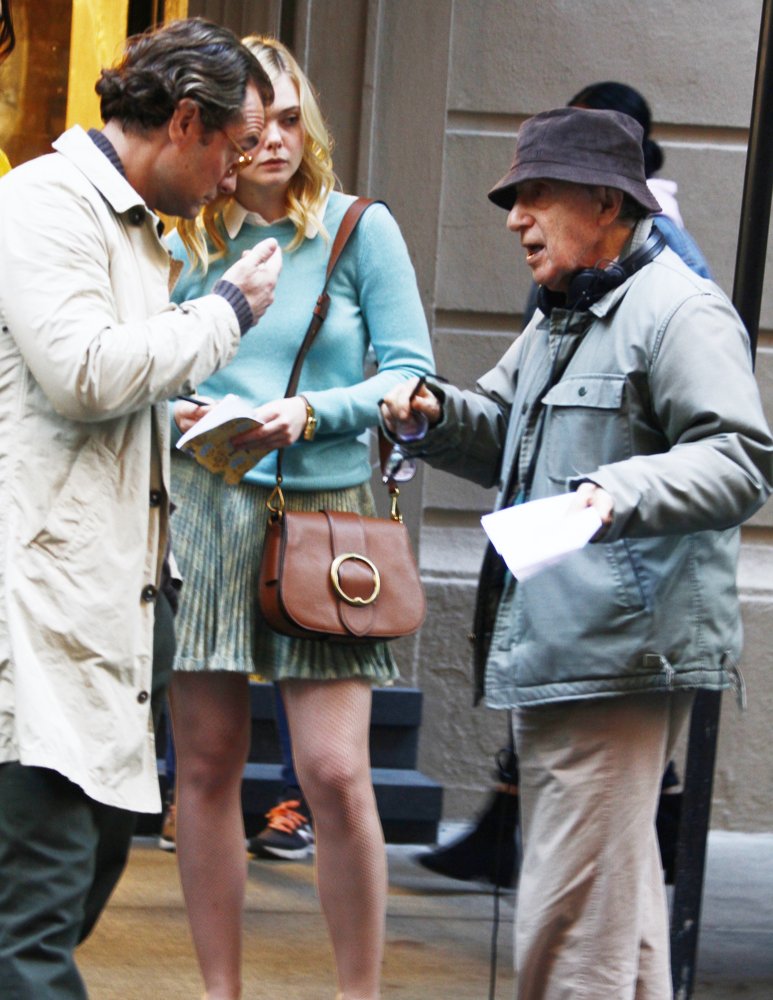 Rebecca Hall;Jude Law;Elle Fanning;Woody Allen;<br>Filming of Woody Allen's New Untitled Movie