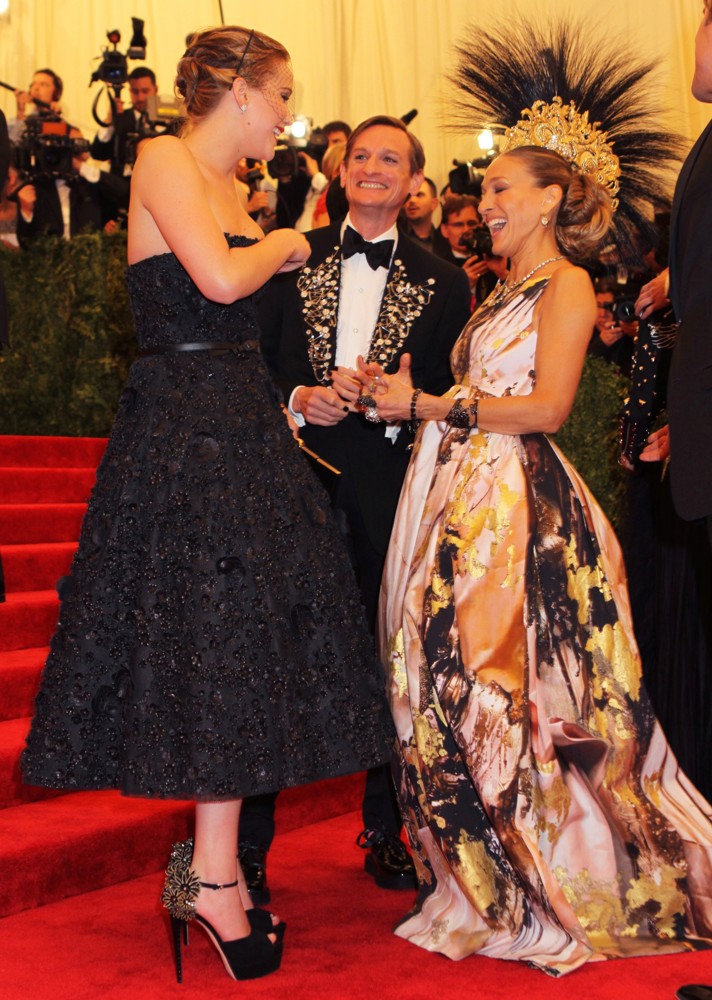 Jennifer Lawrence;Hamish Bowles;Sarah Jessica Parker;<br>PUNK: Chaos to Couture Costume Institute Gala