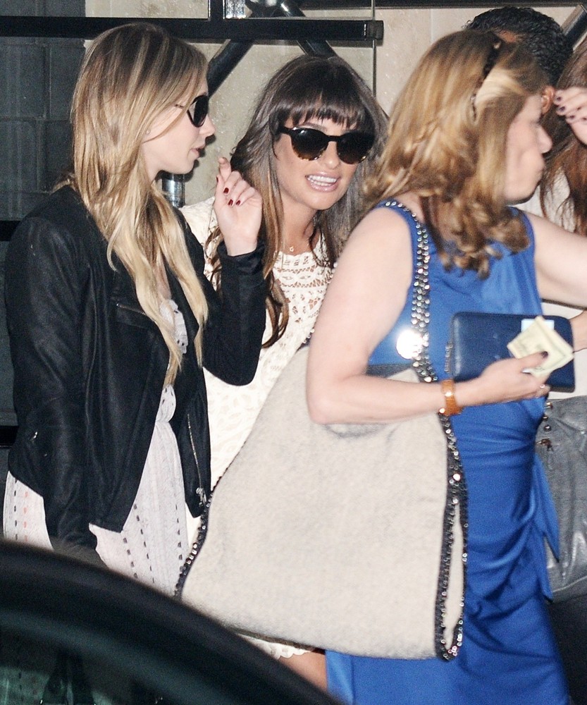 Lea Michele;<br>Lea Michele Departs Jamie-Lynn Sigler's Baby Shower