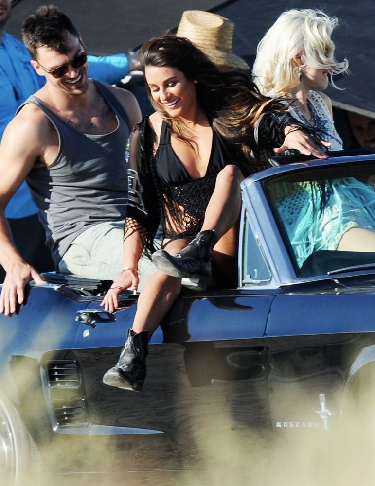 Lea Michele;<br>Lea Michele Filming Music Video On My Way