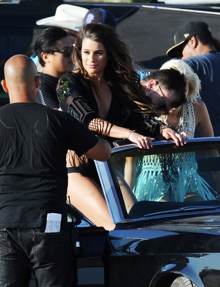 Lea Michele;<br>Lea Michele Filming Music Video On My Way