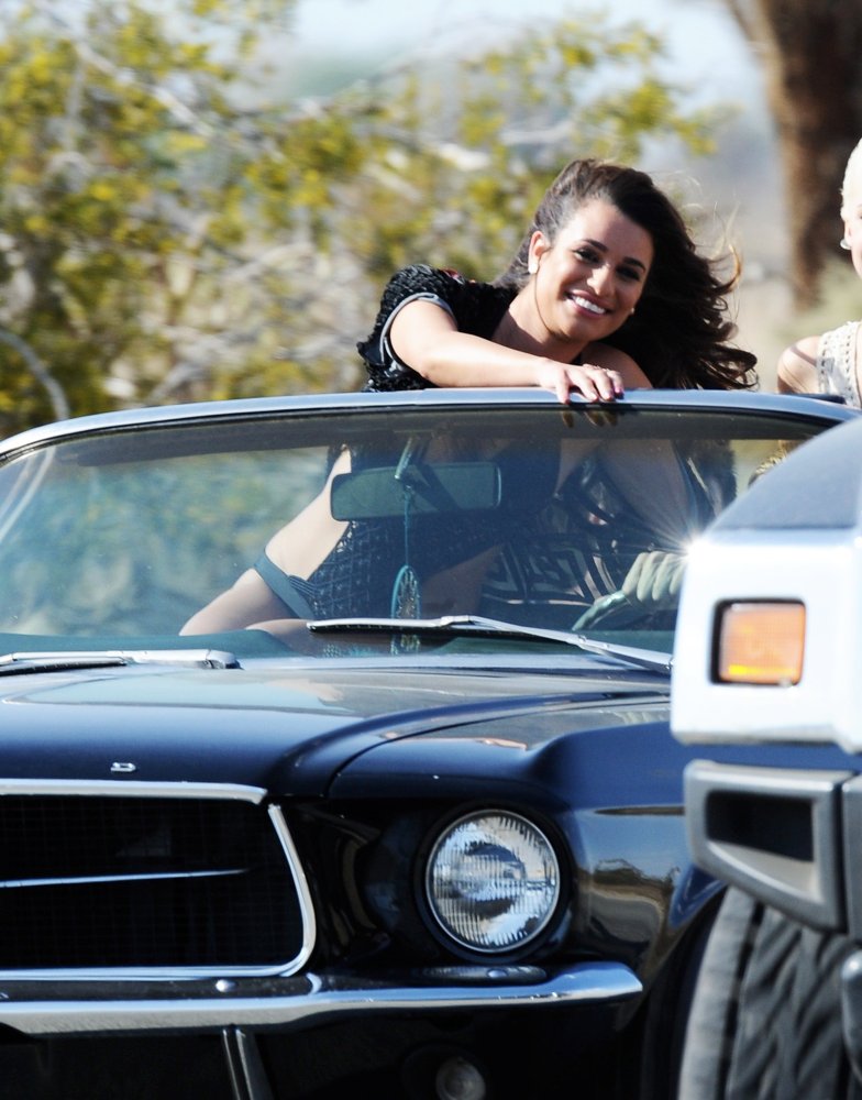 Lea Michele;<br>Lea Michele Filming Music Video On My Way