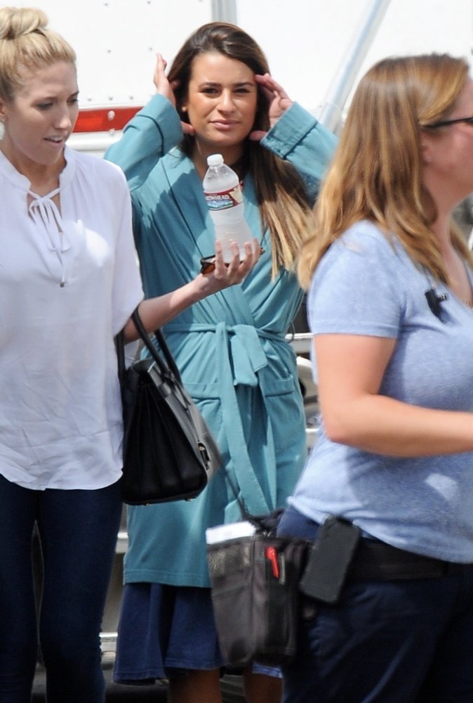 Lea Michele;<br>On The Set of Sons of Anarchy