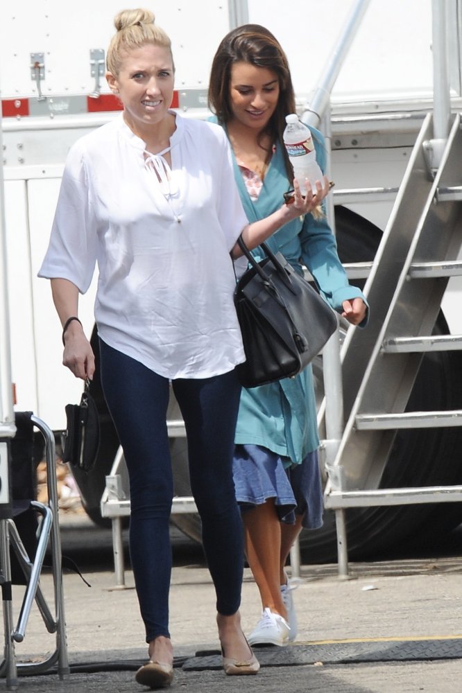 Lea Michele;<br>On The Set of Sons of Anarchy