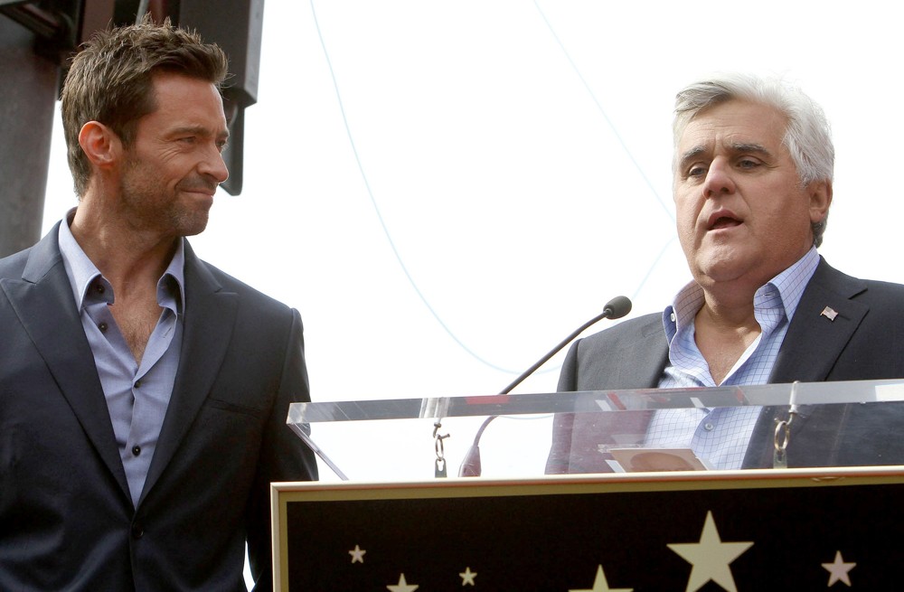Hugh Jackman;Jay Leno;<br>Hugh Jackman Is Honoured with A Hollywood Star on The Hollywood Walk of Fame